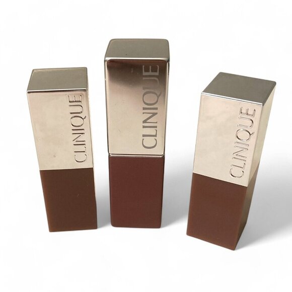 Set of 3 Clinique 02 Bare Pop Lipsticks Rouge Intense + Base, New w/o Box - Picture 1 of 3
